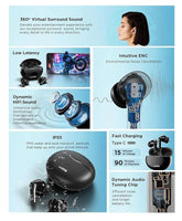 Wobble Beans E08 Tws Enc Earbuds Black - Taal Musicals